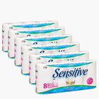 Sensitive toaletni papir 3-slojni SET 6 x 8 rolic